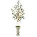 Silk Plant Nearly Natural 57 Olive Artificial Tree in Sand Colored Urn