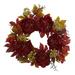 Silk Plant Nearly Natural 24 Peony Sedum Wreath