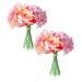 2PCS Room Decor Artificial Plant Artificial Flower House Fall Decoration Fall Flower Outdoor Bride Holding Flower Wedding Flower Home Decoration Artificial Flower Yiwu Flower Green