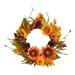 Silk Plant Nearly Natural 24 Fall Sunflower Pumpkin Gourds Pinecone and Berries Autumn Artificial Wreath