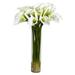 Silk Plant Nearly Natural Calla Lilly w/Cylinder Silk Flower Arrangement