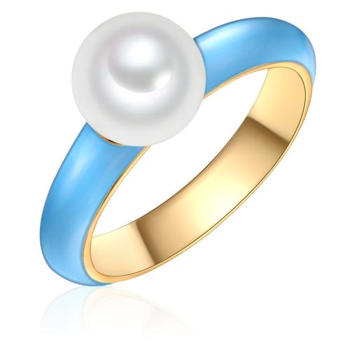 Yokoamii – Ring Metall Muschelkernperle in Gelbgold Ringe Damen