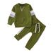 Pimfylm Toddler Baby Boy Fall Winter Clothes Toddler Baby Boy Outfits Hoodie Sweatshirts Boys Clothing Sets Green 80