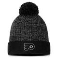 Women's Fanatics Branded Black Philadelphia Flyers Authentic Pro Road Cuffed Knit Hat with Pom