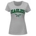 Women's Fanatics Branded Gray Philadelphia Eagles Plus Size Arch Over Logo T-Shirt