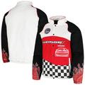 Unisex Reason White Dodge Speedway Racing Full-Snap Jacket