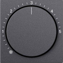 Gira System 55 Abdeckung, Thermostat, anthrazit, matt, Skala, 270628 Image