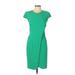 Giorgio Armani Casual Dress - Sheath: Green Solid Dresses - Women's Size 10