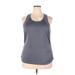 Tek Gear Active Tank Top: Gray Activewear - Women's Size 2X-Large