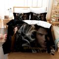 Damon Salvatore Bedding Set, The Vampire Diaries Duvet Cover Set, 3 Pieces 3D Printed Ian Somerhalder Bed Linen Set (7,200 * 200cm)