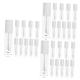 Beavorty 30 Pcs Transparent Lip Glaze Bottle Eyeliner Brush Travel Plastic Abs Filling White