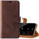 SURAZO Premium Samsung Galaxy S21 Ultra Case - Foldable Genuine Leather Phone Cover for Samsung S21 Ultra 5G 4G - Flip case RFID Wallet with Card Holder, Kickstand & Magnetic clasp (Nut Brown)