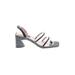 ZAC Zac Posen Heels: Slingback Chunky Heel Casual Gray Print Shoes - Women's Size 7 - Open Toe