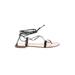 J.Crew Sandals: Black Print Shoes - Women's Size 8 - Open Toe