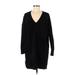 Express Casual Dress - Sweater Dress: Black Dresses - Women's Size Medium