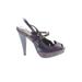 Simply Vera Vera Wang Heels: Purple Baroque Print Shoes - Women's Size 6 1/2