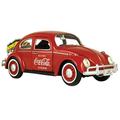 1966 Volkswagen Beetle Coca Cola with Rear Decklid Rack and 2 Bottle Cases 1-24 Diecast Model Car by Motorcity Classics
