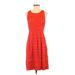 Eva Franco Casual Dress - A-Line: Red Dresses - Women's Size 4