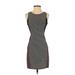 Pure Sugar Casual Dress - Sheath: Black Grid Dresses - Women's Size X-Small