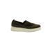 Vince Camuto Flats: Slip-on Platform Boho Chic Brown Color Block Shoes - Women's Size 7 - Almond Toe