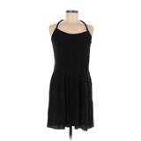 Banana Republic Casual Dress - Mini Halter Sleeveless: Black Solid Dresses - Women's Size 6