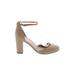 Unisa Heels: Pumps Chunky Heel Cocktail Party Tan Print Shoes - Women's Size 10 - Round Toe