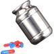 Travel Pill Box,Cute Mini Pill Case Keychain, Discreet Pill Container for Purse, Titanium Pill Fob, Nitro Necklace Waterproof Pill Holder for Men, EDC Pill Capsule for Pocket (Size : M)