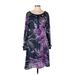 Just Cavalli Casual Dress - A-Line Scoop Neck Long sleeves: Purple Dresses - Women's Size 40