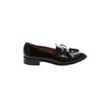 Banana Republic Flats: Loafers Chunky Heel Casual Burgundy Print Shoes - Women's Size 6 1/2 - Almond Toe