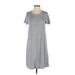 Gap Casual Dress - Shift: Gray Solid Dresses - Women's Size Small