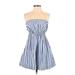 Jack Wills Casual Dress: Blue Stripes Dresses - New - Women's Size 4