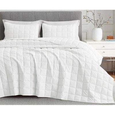 Chezmoi Collection Tencel Modal Bedding Collection TENCEL Quilt Set Polyester/Polyfill in White | King | Wayfair Cosmo-Quilt-White-King