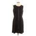 Calvin Klein Cocktail Dress Crew Neck Sleeveless: Black Print Dresses - Women's Size 12