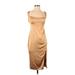 House Of London Cocktail Dress - Party: Tan Print Dresses - Women's Size Small