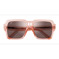 Unisex s square Transparent Pink Plastic Prescription sunglasses - Eyebuydirect s Ray-Ban RB4408 Magellan