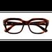 Unisex s square Striped Tortoise Plastic Prescription eyeglasses - Eyebuydirect s Ray-Ban RB7225 Leonid