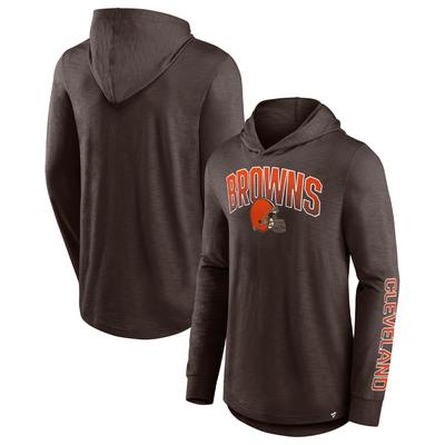 Herren Cleveland Browns Front Runner Fanatics Langarm-Kapuzen-T-Shirt in Braun Image