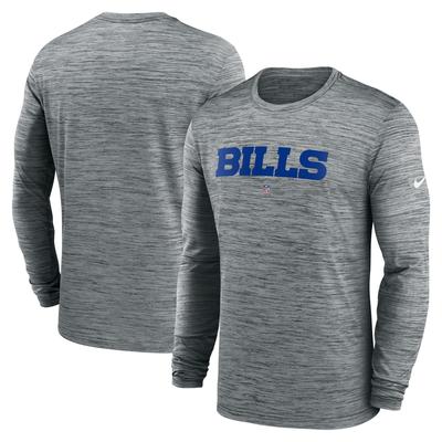 Nike Heather Grey Buffalo Bills Sideline Team Velocity Performance Langarm-T-Shirt für Herren Image