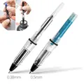 2pcs/lot Transparent Gel Pen 0.38/0.5mm Ink-absorbing Calligraphy Signature Pen Replaceable Ink Sac