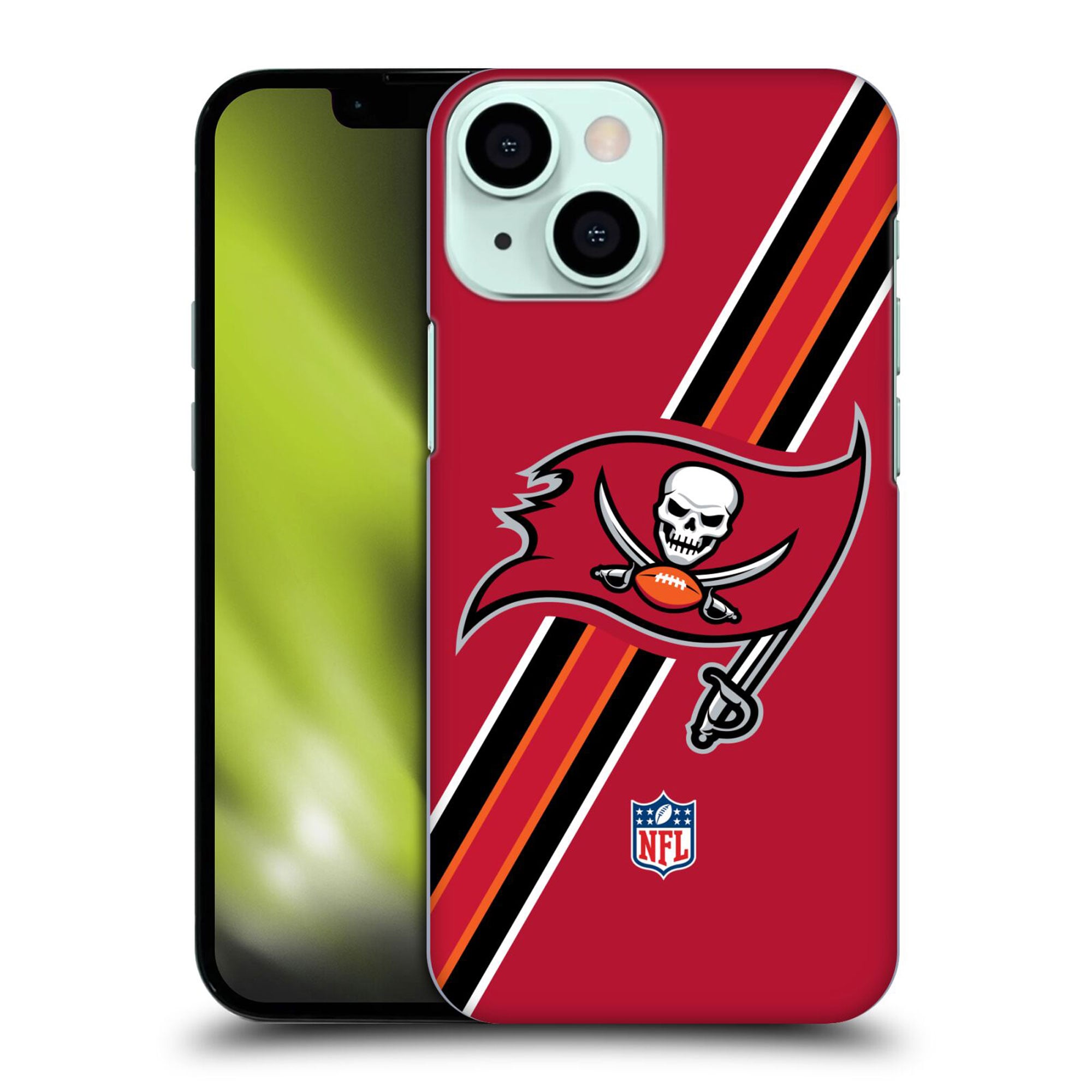 Coque Tampa Bay Buccaneers rigide avec logo à rayures - iPhone