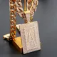 Initial Name Pendant Necklace for Women Men Iced Out Rhinestone Paved Cuban Link Chain A-Z Letter