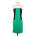 Banana Republic Factory Store Casual Dress - Sheath: Green Color Block Dresses - Women's Size 0