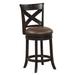 1/2/4 PCS 26'' Swivel Bar Stool Counter Height Leather Seat Footrest