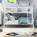 Twin Over Full Bunk Bed w/ Trundle, Convertible Into 2 Beds, Wood Bunkbed Fram w/ Ladder and Safety Rails for Kids Teens Adults