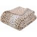 50" x 60"/60" x 70" Soft and Cozy Blanket with Leopard Print for Sofa or Bed, Lightweight Plush Cozy Soft Blanket