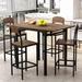 Farmhouse 5-piece Counter Height Drop Leaf Dining Table Set with Dining Chairs for 4, Frame+ Tabletop