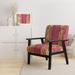 Designart "Glamorous Composition Of Red And Gold" Upholstered Mid-Century Accent Chair - Arm Chair