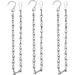 Hanging Chains 5 Pcs 19.7 Inch Garden Plant Hanger Chains for Hanging Baskets Plants Bird Feeders Billboards Lanterns Wind Chimes and Decorative Ornaments Etc Outdoor/Indoor (Silver)