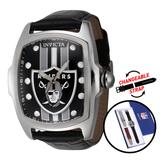 Invicta NFL Las Vegas Raiders Men's Watch - 47mm Black with Interchangeable Strap (45452)