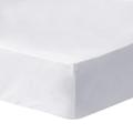 Drap housse percale coton, bonnet 37 cm 200x200cm - Bonnet 37cm Blanc